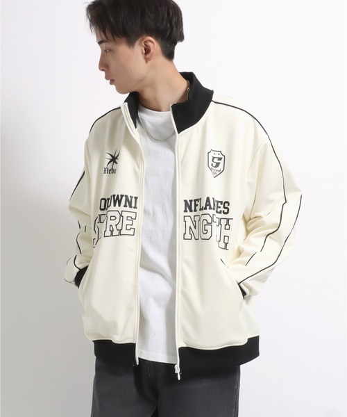 ジャージ フロントロゴプリント サイドライントラックジャケット メンズ レディース ユニセックス/ジャージトップス - 画像 (5)