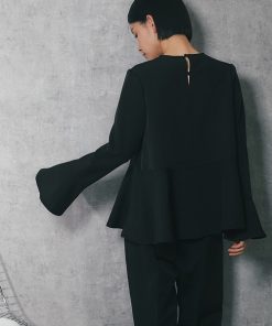 セットアップ フレアラインブラウス＆ハイウェストテーパードパンツセットアップ レディース