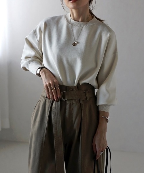 Bonjour Sagan 「Bonjour Sagan」 長袖ニット FREE アイボリー レディース