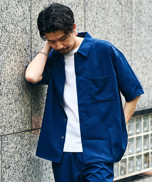 417 EDIFICE シャツ WRINKLES オープンカラーシャツ メンズ - 画像 (5)