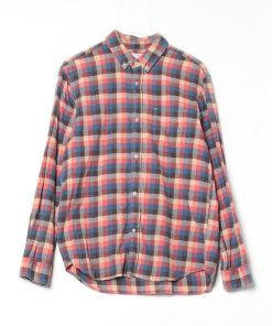 coen 「coen」 長袖ネルシャツ LARGE レッド メンズ