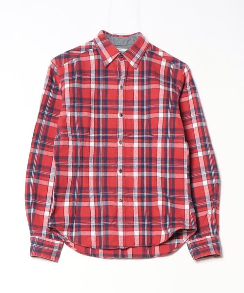 SHIPS 「SHIPS」 長袖ネルシャツ SMALL レッド メンズ