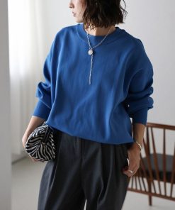 Bonjour Sagan 「Bonjour Sagan」 長袖ニット FREE ブルー レディース