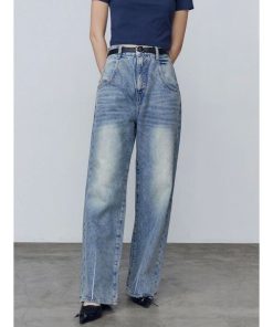 EMODA ジーンズ デニム デニムパンツ ルーズワイドハイウエストジーンズ レディース