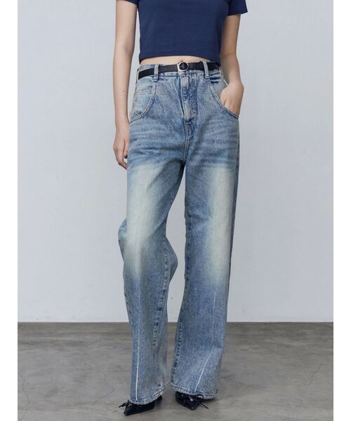 EMODA ジーンズ デニム デニムパンツ ルーズワイドハイウエストジーンズ レディース - 画像 (5)