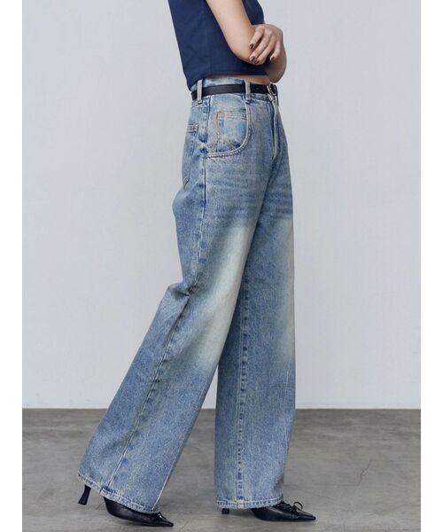 EMODA ジーンズ デニム デニムパンツ ルーズワイドハイウエストジーンズ レディース - 画像 (6)