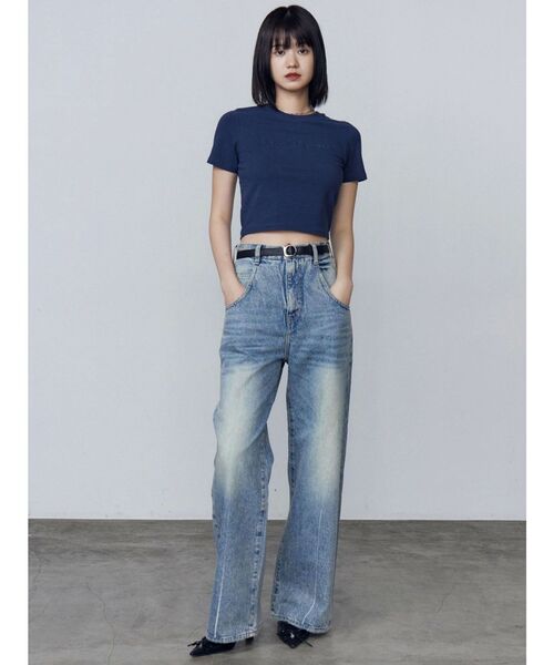 EMODA ジーンズ デニム デニムパンツ ルーズワイドハイウエストジーンズ レディース - 画像 (8)