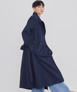 AMERICAN HOLIC 「AMERICAN HOLIC」 トレンチコート L ネイビー レディース