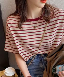 miniministore tシャツ ボーダーtシャツ半袖 レディース 韓国風