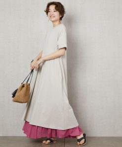 FREAK'S STORE 「FREAK'S STORE」 半袖ワンピース フリ- ナチュラル レディース