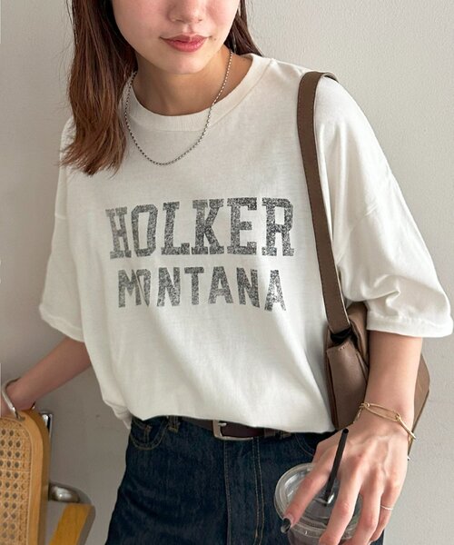 Discoat 「DISCOAT」 半袖Tシャツ SMALL オフホワイト レディース