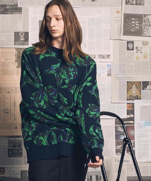 MAISON SPECIAL 「MAISON SPECIAL」 長袖ニット 1 ネイビー メンズ