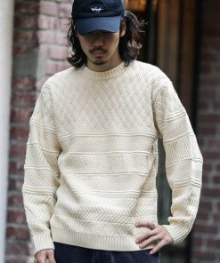 URBAN RESEARCH Sonny Label 「URBAN Label」 長袖ニット LARGE アイボリー メンズ