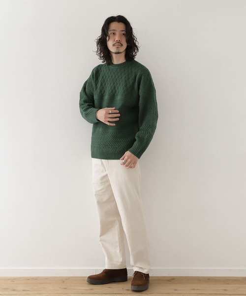 URBAN RESEARCH Sonny Label 「URBAN Label」 長袖ニット LARGE アイボリー メンズ - 画像 (2)