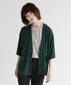 「ETELIO」 カーディガン L ブルーグリーン メンズ