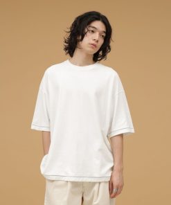 NANO universe 「NANO universe」 半袖Tシャツ M ホワイト メンズ