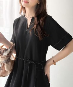 classicalelf 「classicalelf」 半袖ワンピース SMALL ブラック レディース