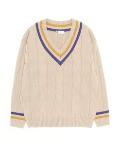 info. BEAUTY＆YOUTH 「info. BEAUTY&YOUTH」 Vネックニット L ベージュ メンズ