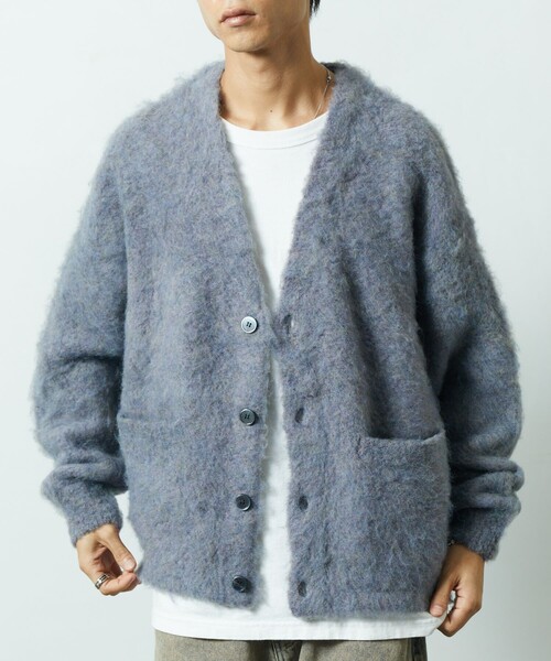 FREAK'S STORE 「FREAK'S STORE」 ニットカーディガン SMALL チャコールグレー メンズ - 画像 (2)