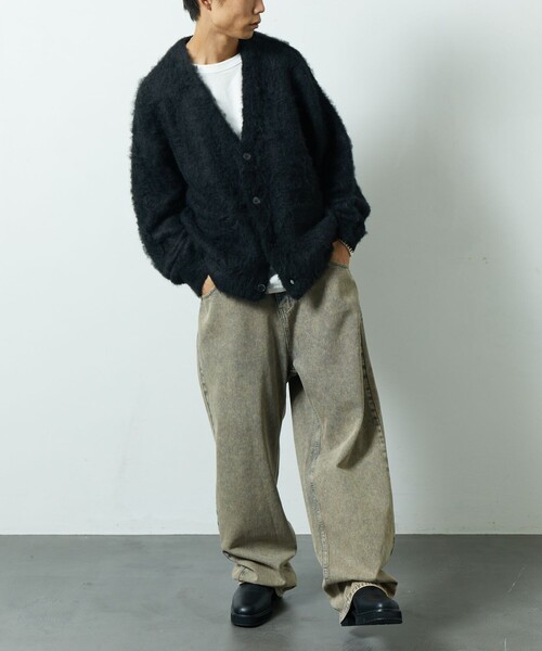 FREAK'S STORE 「FREAK'S STORE」 ニットカーディガン SMALL チャコールグレー メンズ - 画像 (5)