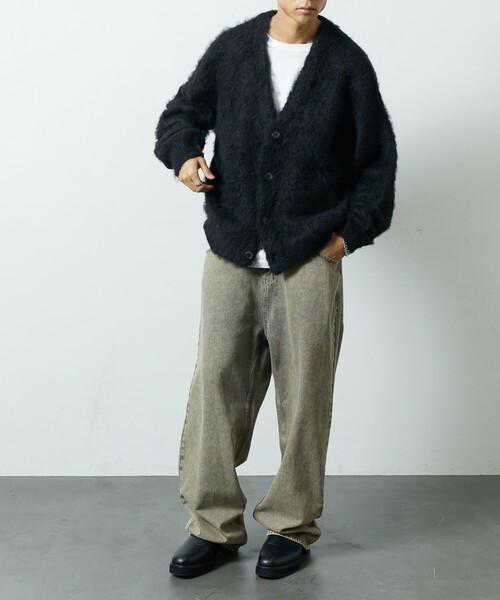 FREAK'S STORE 「FREAK'S STORE」 ニットカーディガン SMALL チャコールグレー メンズ - 画像 (6)