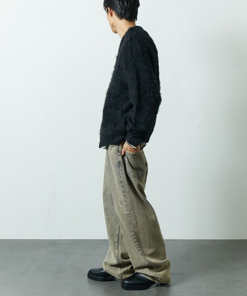 FREAK'S STORE 「FREAK'S STORE」 ニットカーディガン SMALL チャコールグレー メンズ - 画像 (7)