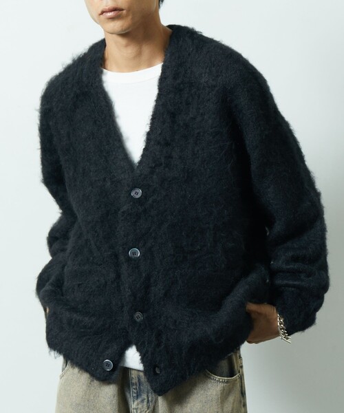 FREAK'S STORE 「FREAK'S STORE」 ニットカーディガン SMALL チャコールグレー メンズ - 画像 (9)