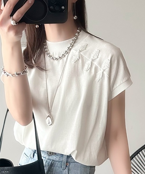 classicalelf 「classicalelf」 半袖Tシャツ SMALL グレー レディース - 画像 (2)