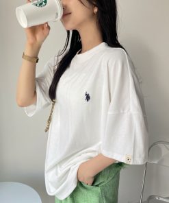 U.S. POLO ASSN. 「U.S. ASSN.」 半袖Tシャツ FREE ホワイト レディース