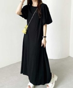 GeeRA 「GeeRA」 半袖ワンピース MEDIUM ブラック レディース