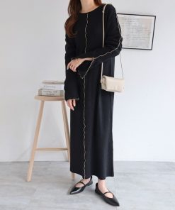 andme 「andme」 「alma design」長袖ワンピース FREE ブラック レディース