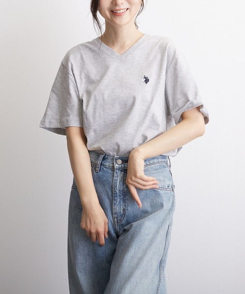 U.S. POLO ASSN. 「U.S. ASSN.」 半袖Tシャツ MEDIUM グレー メンズ