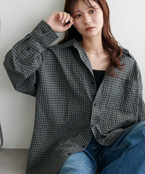 Discoat シャツ 「WEB限定/ユニセックス」サッカーチェックオーバーシャツ メンズ - 画像 (2)