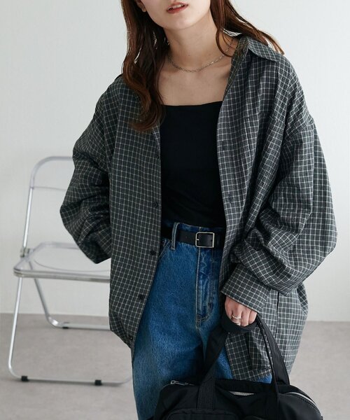 Discoat シャツ 「WEB限定/ユニセックス」サッカーチェックオーバーシャツ メンズ - 画像 (6)