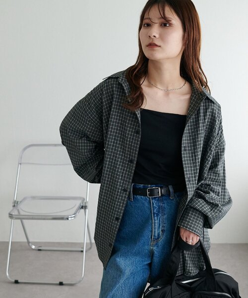 Discoat シャツ 「WEB限定/ユニセックス」サッカーチェックオーバーシャツ メンズ - 画像 (7)