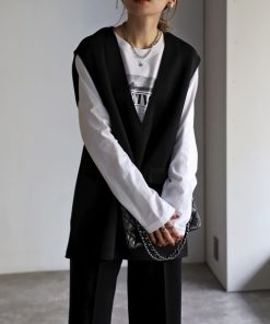 Bonjour Sagan 「Bonjour Sagan」 ノースリーブトップス FREE ブラック レディース