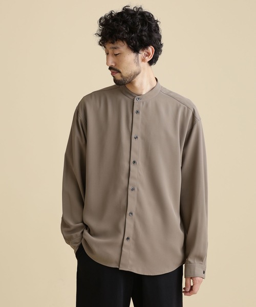 NANO universe 「NANO universe」 長袖シャツ L モカ メンズ