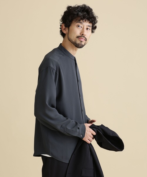 NANO universe 「NANO universe」 長袖シャツ L モカ メンズ - 画像 (4)