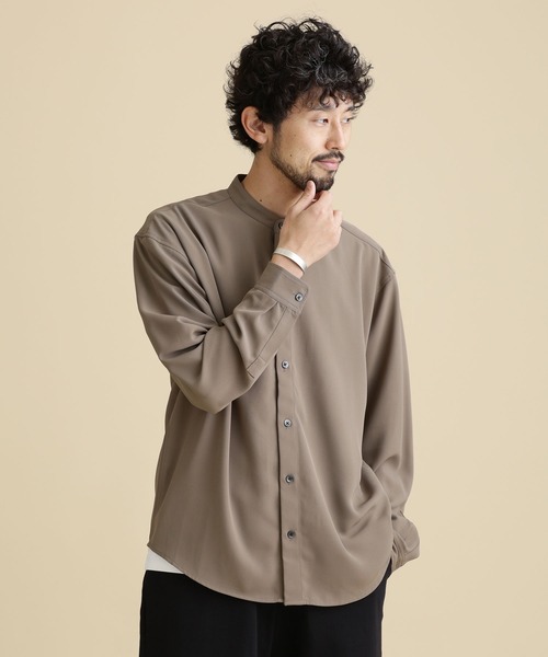 NANO universe 「NANO universe」 長袖シャツ L モカ メンズ - 画像 (5)