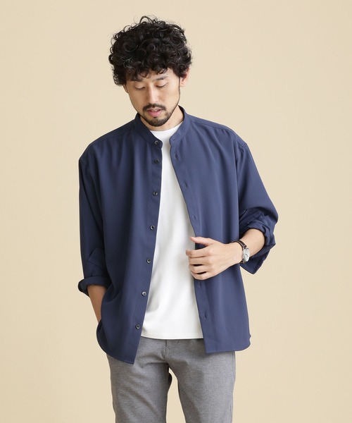 NANO universe 「NANO universe」 長袖シャツ L モカ メンズ - 画像 (8)