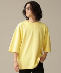 NANO universe 「NANO universe」 半袖Tシャツ S イエロー メンズ