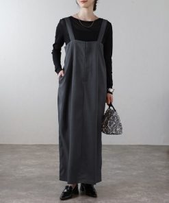 Bonjour Sagan 「Bonjour Sagan」 サロペットスカート FREE チャコールグレー レディース