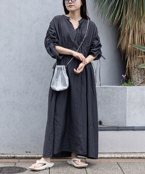 CIAOPANIC TYPY 「CIAOPANIC TYPY」 半袖ワンピース ONE SIZE チャコールグレー レディース - 画像 (2)