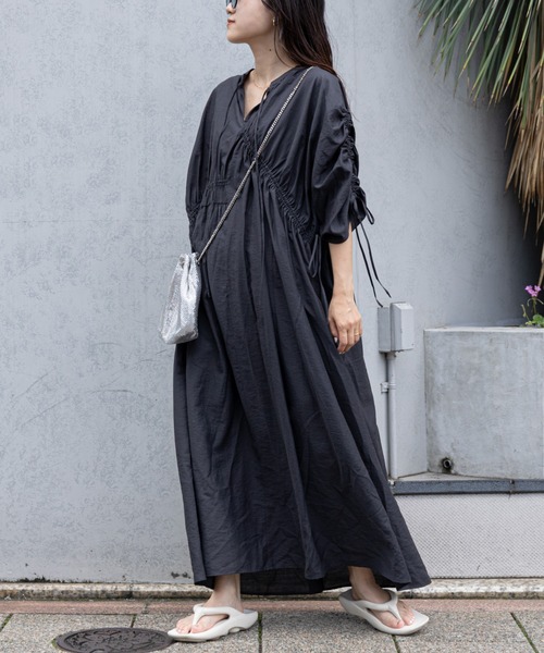 CIAOPANIC TYPY 「CIAOPANIC TYPY」 半袖ワンピース ONE SIZE チャコールグレー レディース - 画像 (3)