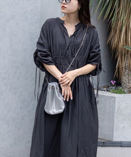 CIAOPANIC TYPY 「CIAOPANIC TYPY」 半袖ワンピース ONE SIZE チャコールグレー レディース - 画像 (6)