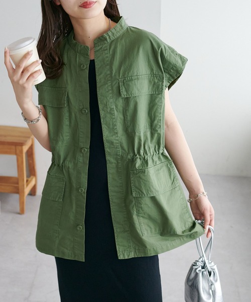 Discoat 「DISCOAT」 ノースリーブブラウス FREE グリーン レディース