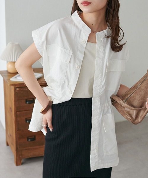 Discoat 「DISCOAT」 ノースリーブブラウス FREE グリーン レディース - 画像 (2)