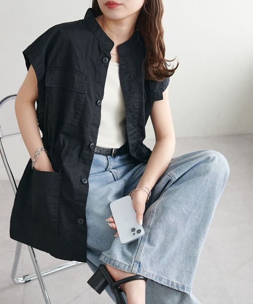 Discoat 「DISCOAT」 ノースリーブブラウス FREE グリーン レディース - 画像 (4)