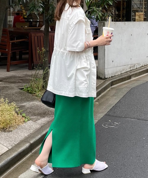 Discoat 「DISCOAT」 ノースリーブブラウス FREE グリーン レディース - 画像 (7)