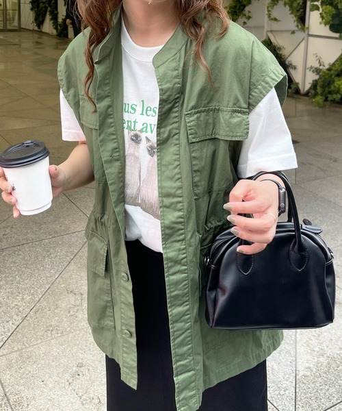 Discoat 「DISCOAT」 ノースリーブブラウス FREE グリーン レディース - 画像 (9)